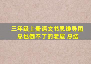 三年级上册语文书思维导图 总也倒不了的老屋 总结